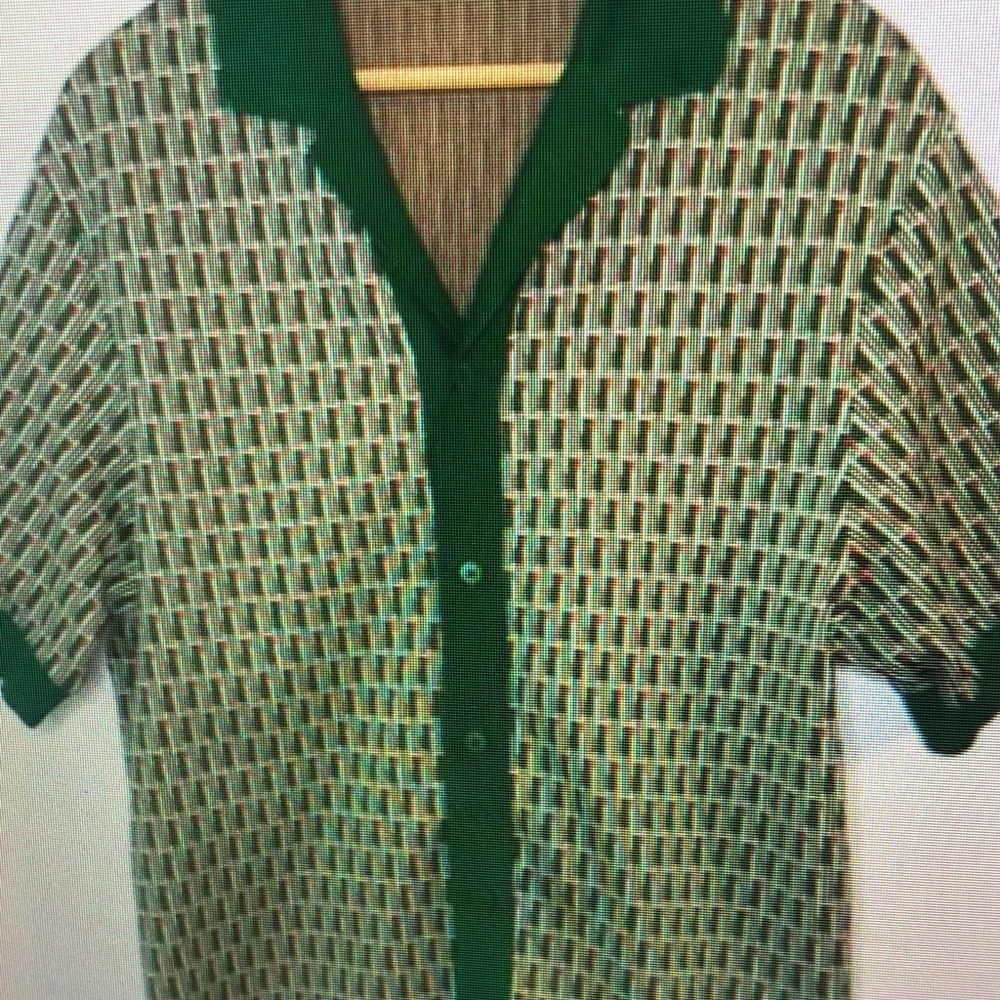 Green Patterned Men's Shirt